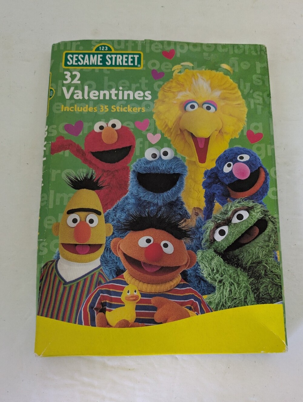 Sesame Street Valentines Cards Ope Box 24 Cards 35 Stickers 2010 Vintage